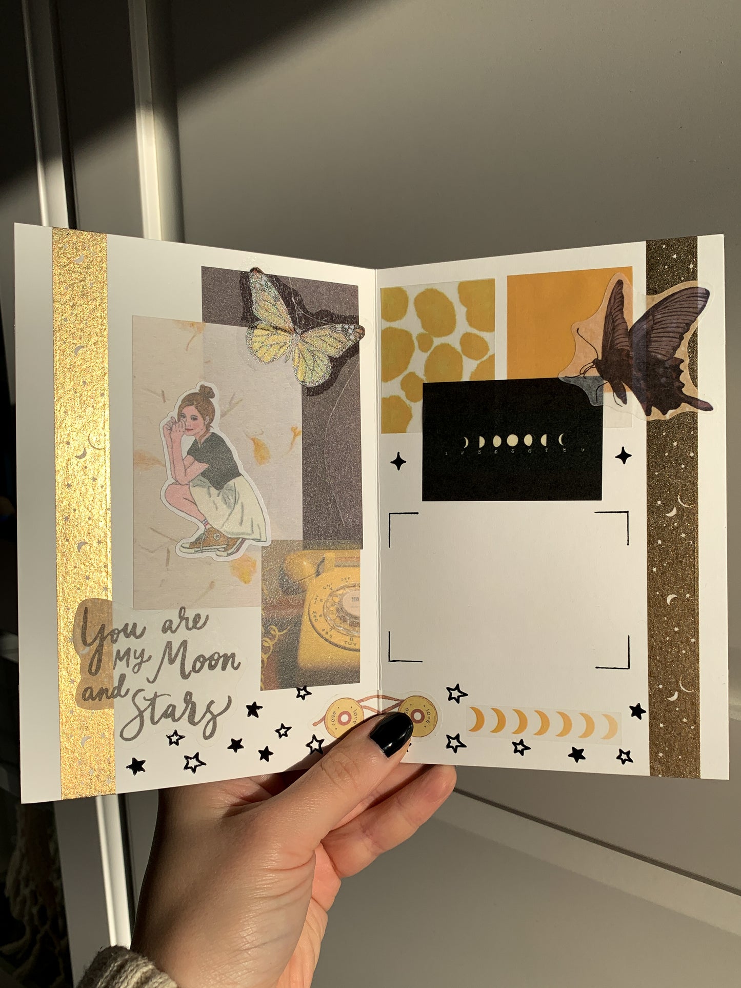 Happy Birthday Card - yellow & black -