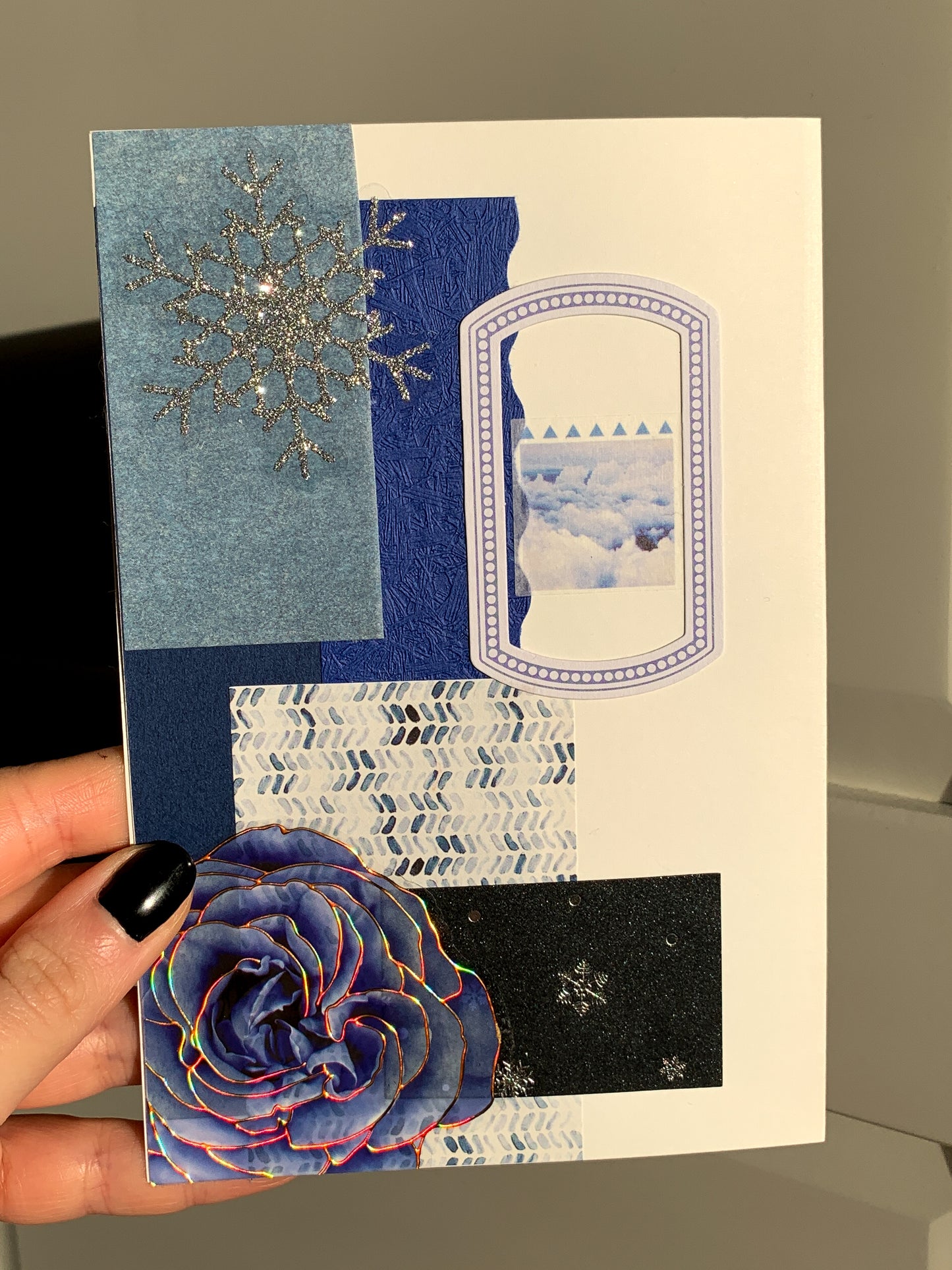 Happy Birthday Card - blue winter -