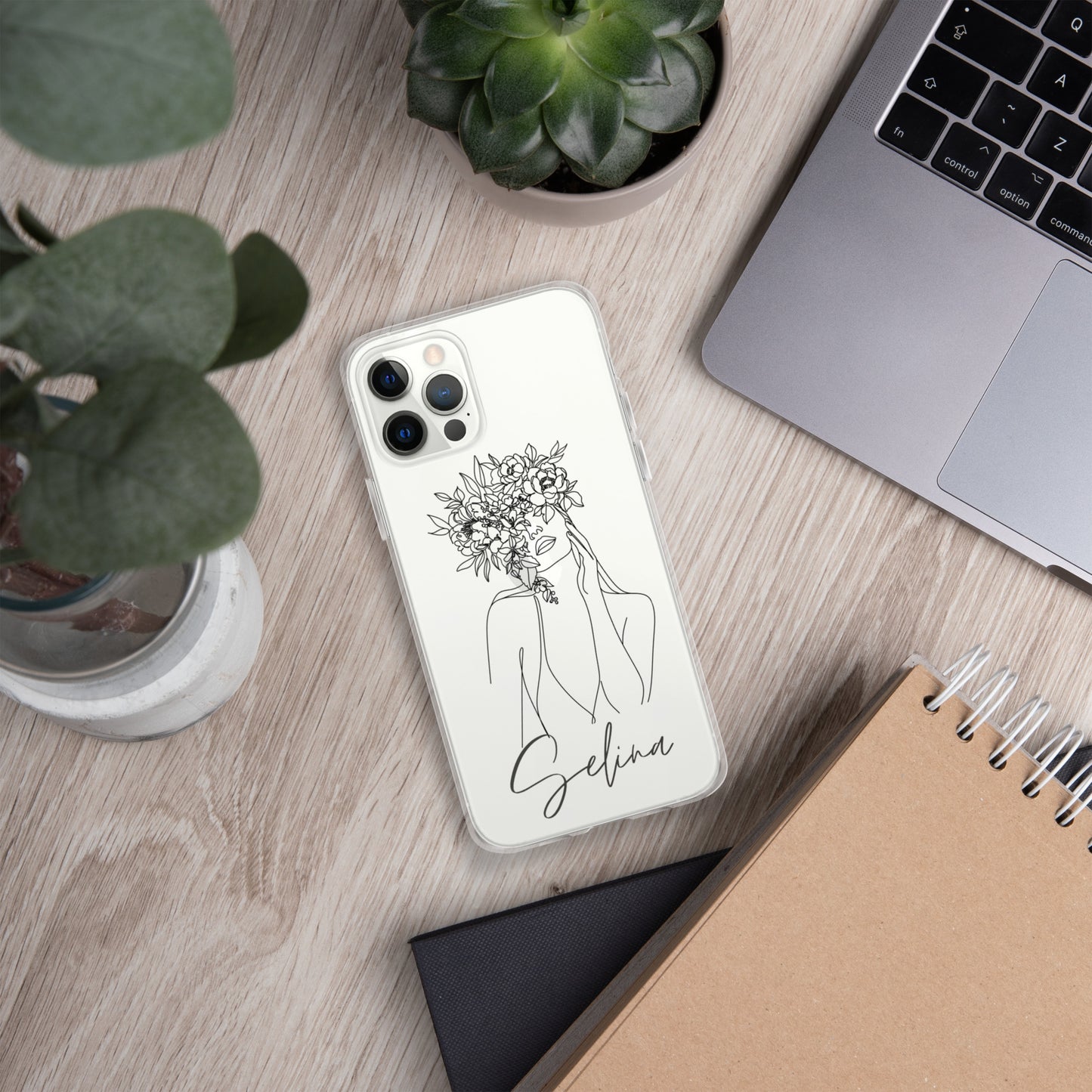 Personalisierte Line-Art iPhone Handyhülle ~ Selina