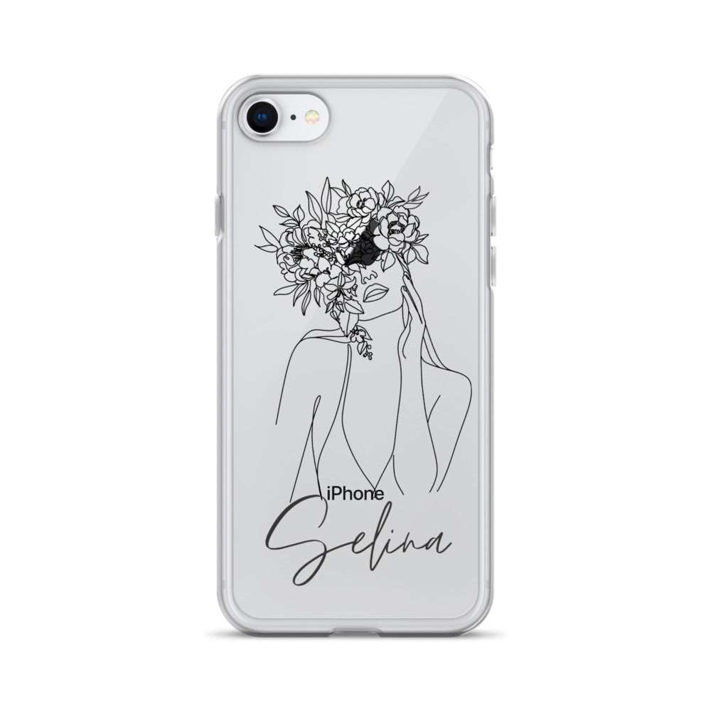 Personalisierte Line-Art iPhone Handyhülle ~ Selina