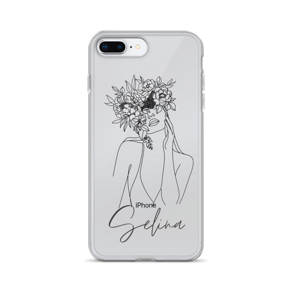 Personalisierte Line-Art iPhone Handyhülle ~ Selina