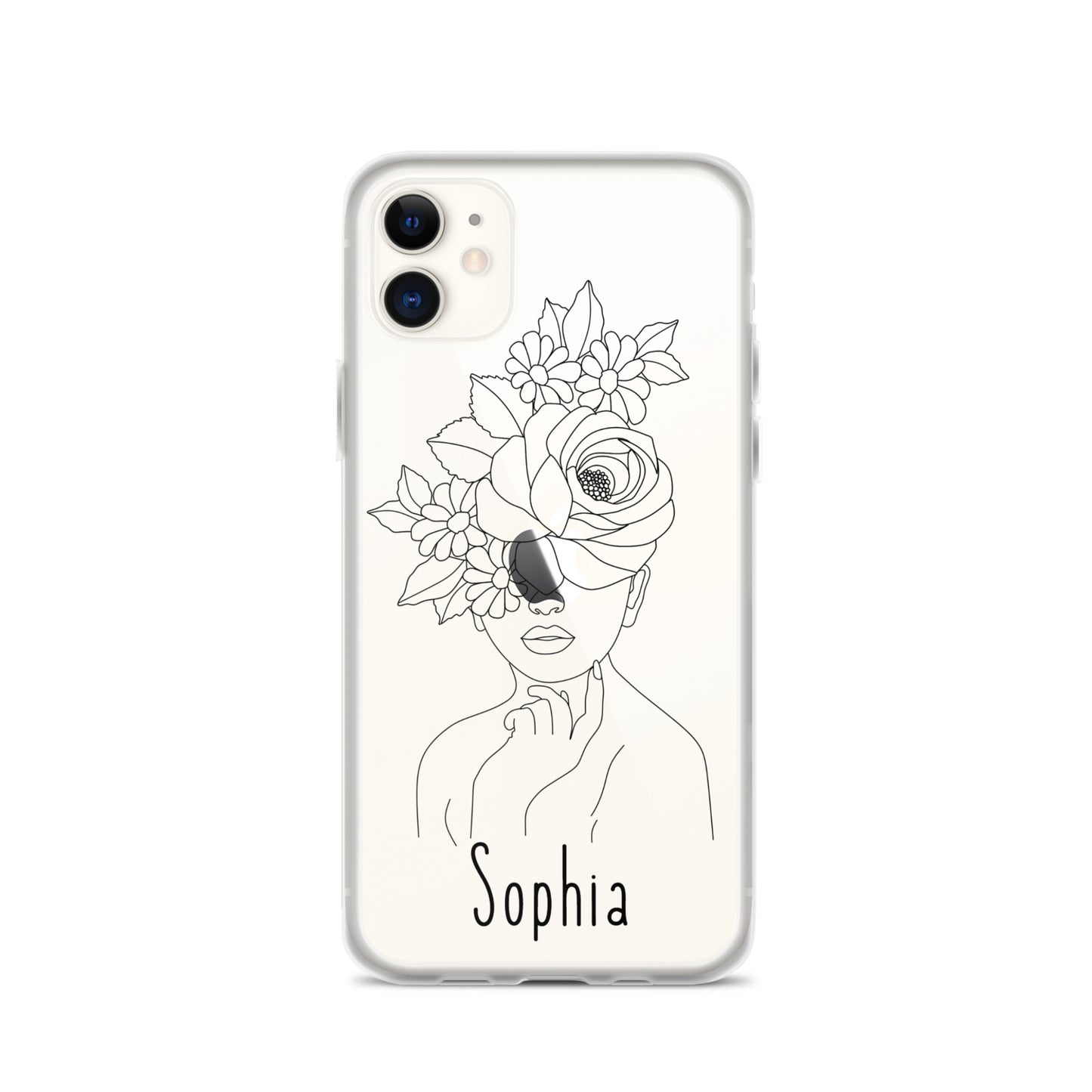 Personalisierte Line-Art iPhone Handyhülle ~ Sophia