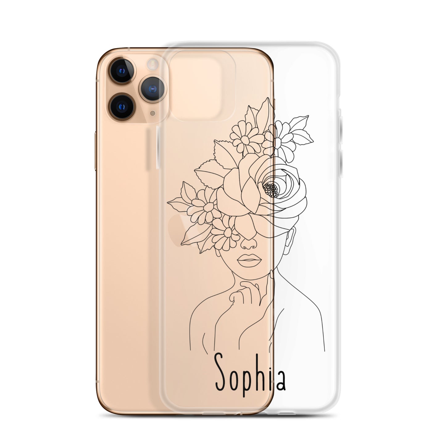 Personalisierte Line-Art iPhone Handyhülle ~ Sophia