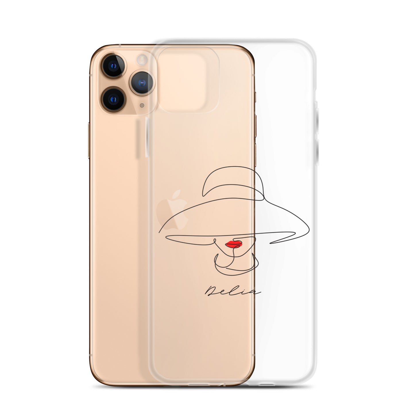 Personalisierte Line-Art iPhone Handyhülle ~ Delia