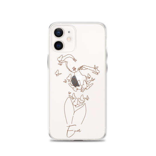 Personalisierte Line-Art iPhone Handyhülle ~ Eva