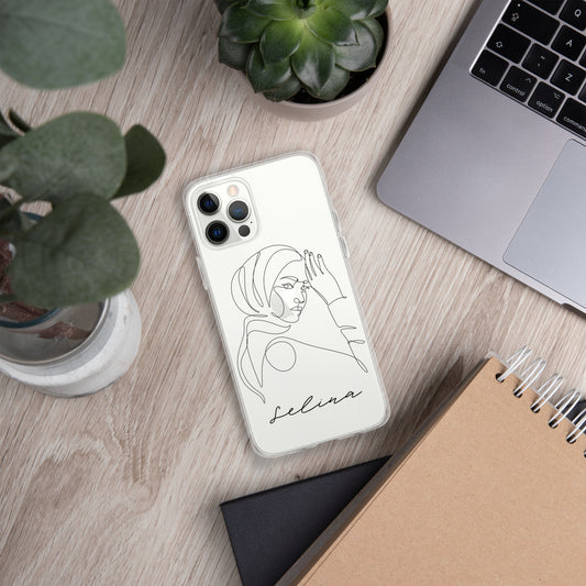 Personalisierte Line-Art iPhone Handyhülle ~ Aramina