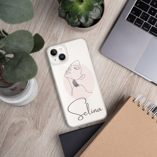 Personalisierte Line-Art iPhone Handyhülle ~ Olivia