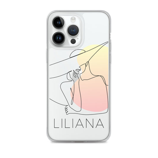 Personalisierte Line-Art iPhone Handyhülle ~ Liliana