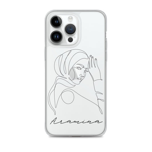 Personalisierte Line-Art iPhone Handyhülle ~ Aramina