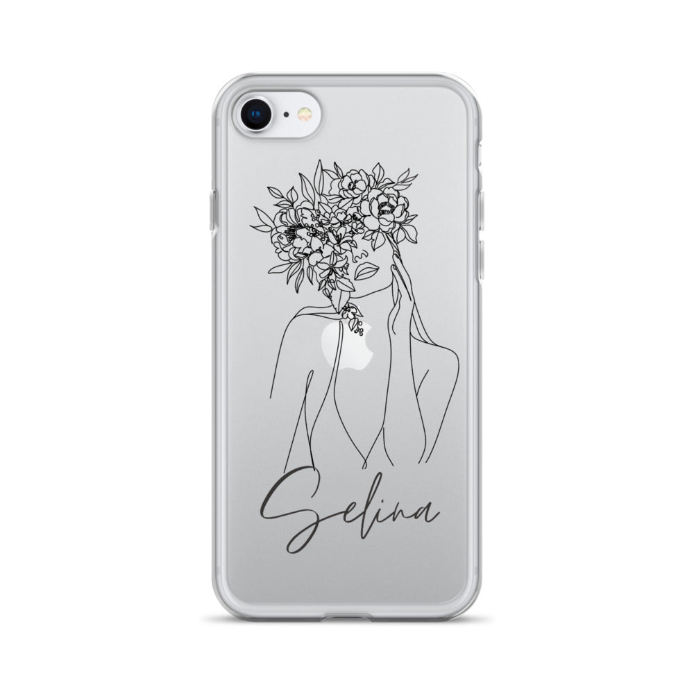 Personalisierte Line-Art iPhone Handyhülle ~ Selina