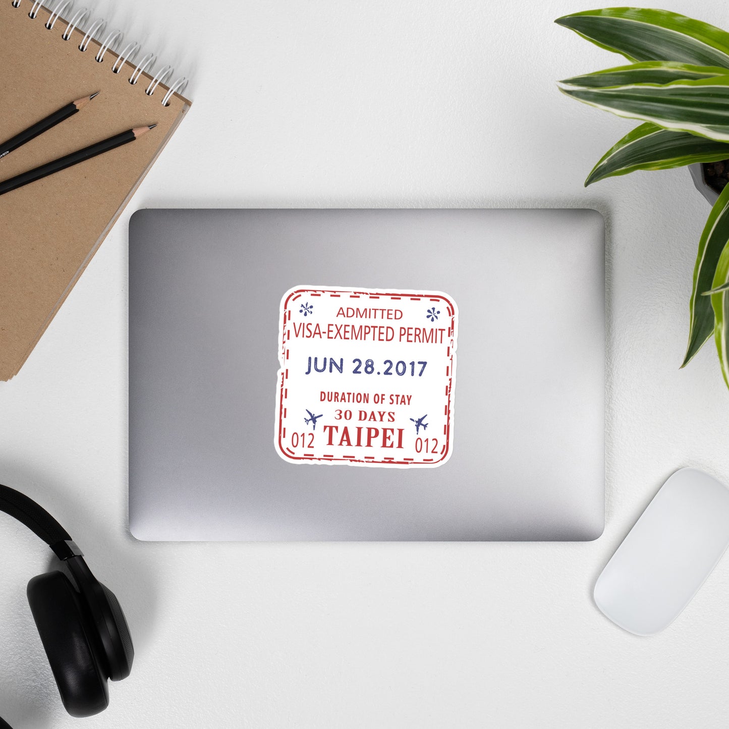 Pass Sticker personalisiert aus Vinyl - Taipeh