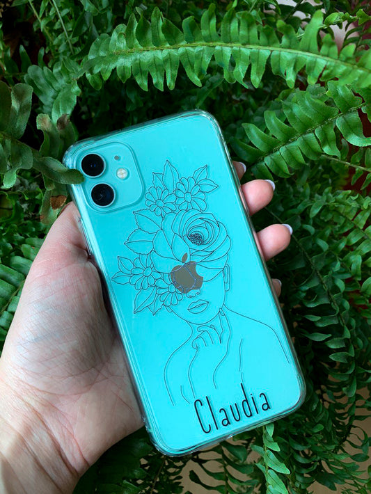 Personalisierte Line-Art iPhone Handyhülle ~ Sophia