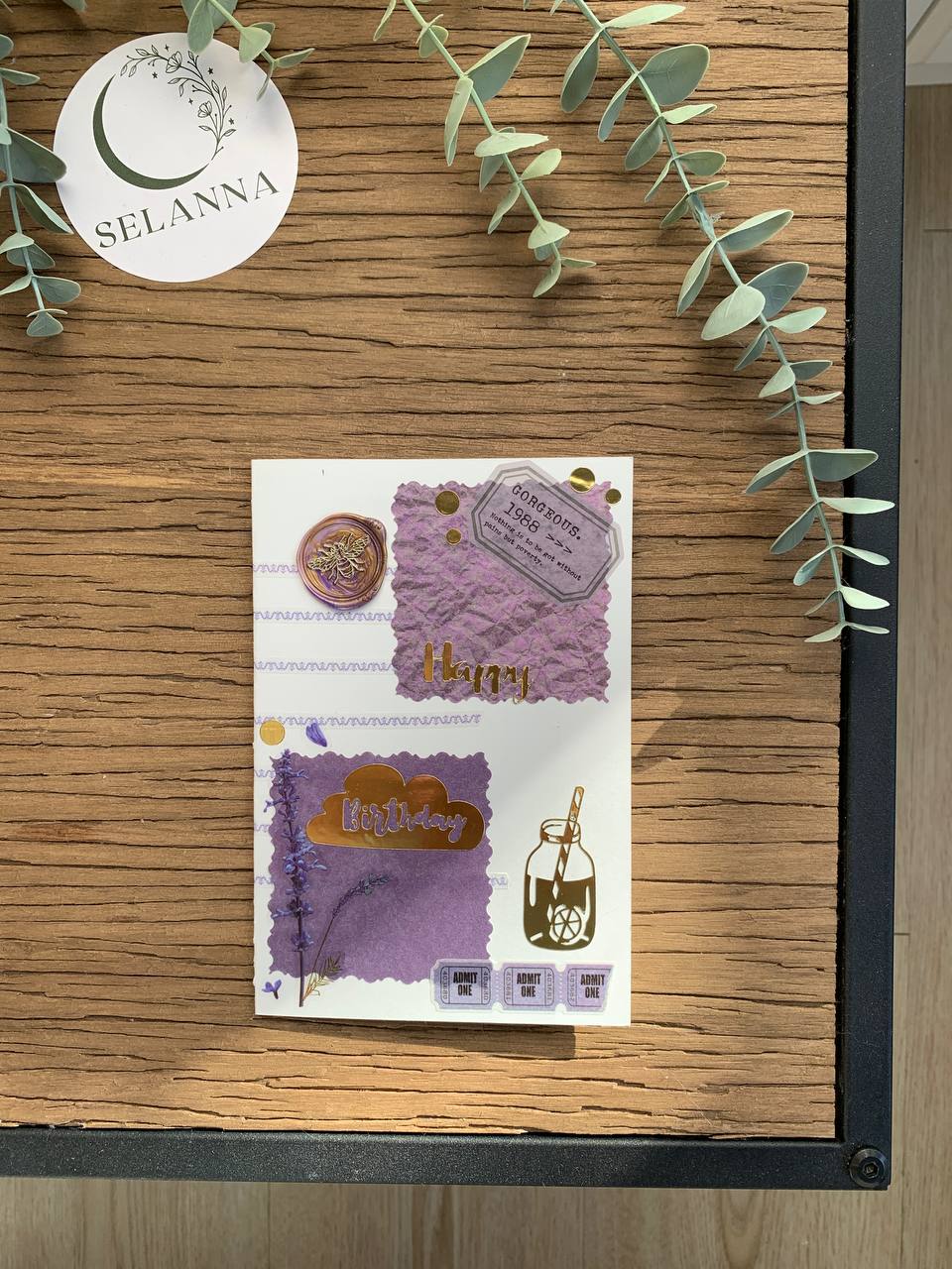 Happy Birthday Card - purple-