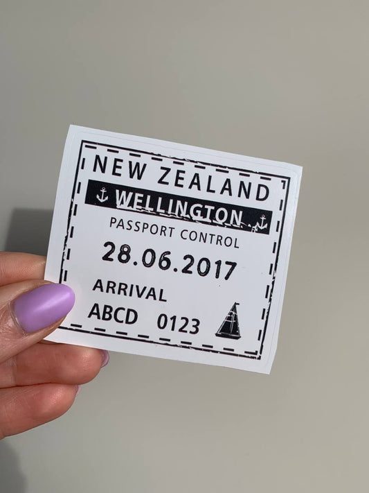 Pass Sticker personalisiert aus Vinyl - Neuseeland